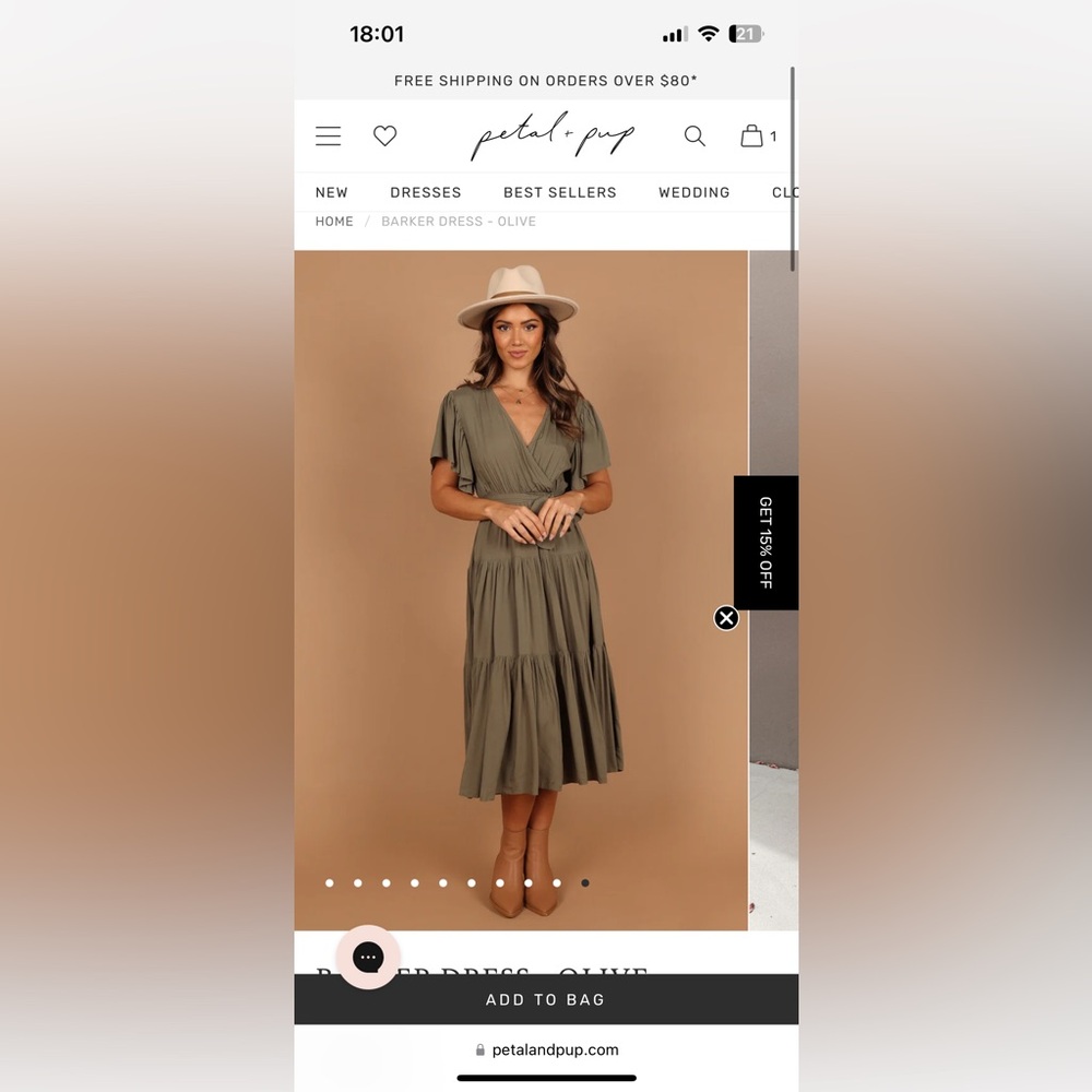 Barker Dress - Olive